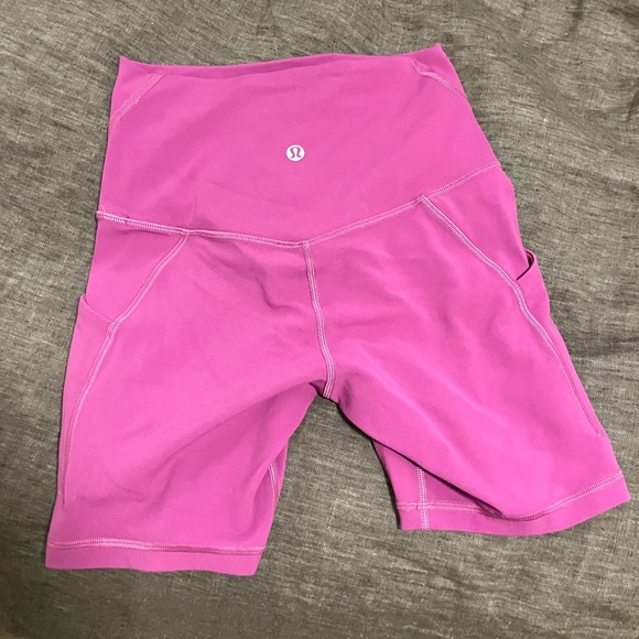 Vivid Plum Lululemon Align Shorts with Pockets - Picture 2 of 6